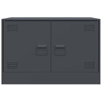 Produktbild för TV-skåp 2 st antracit 67x39x44 cm stål
