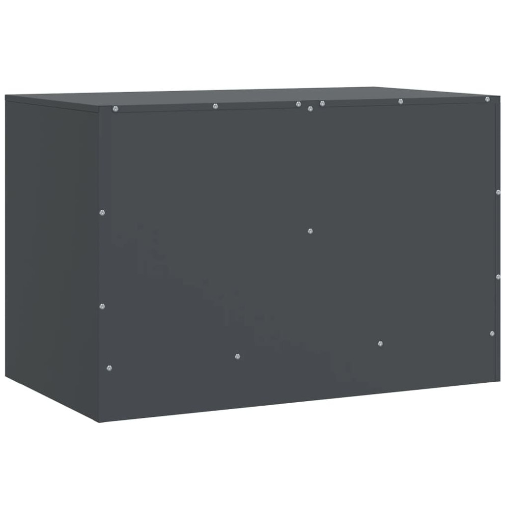 Produktbild för TV-skåp 2 st antracit 67x39x44 cm stål