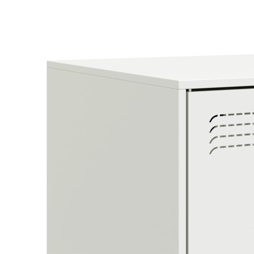 Produktbild för TV-skåp vit 99x39x44 cm stål