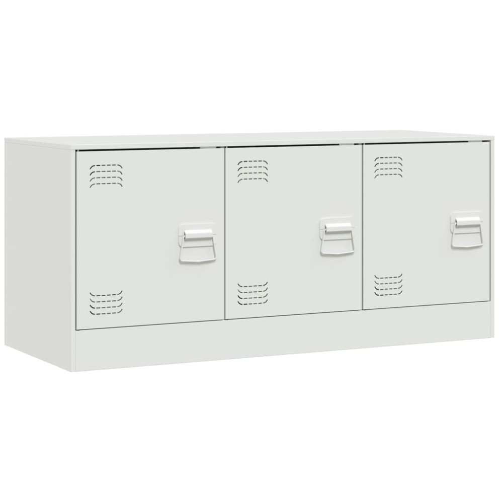 Produktbild för TV-skåp vit 99x39x44 cm stål