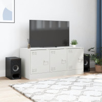 Produktbild för TV-skåp vit 99x39x44 cm stål