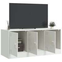 Produktbild för TV-skåp vit 99x39x44 cm stål