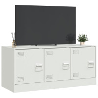 Produktbild för TV-skåp vit 99x39x44 cm stål