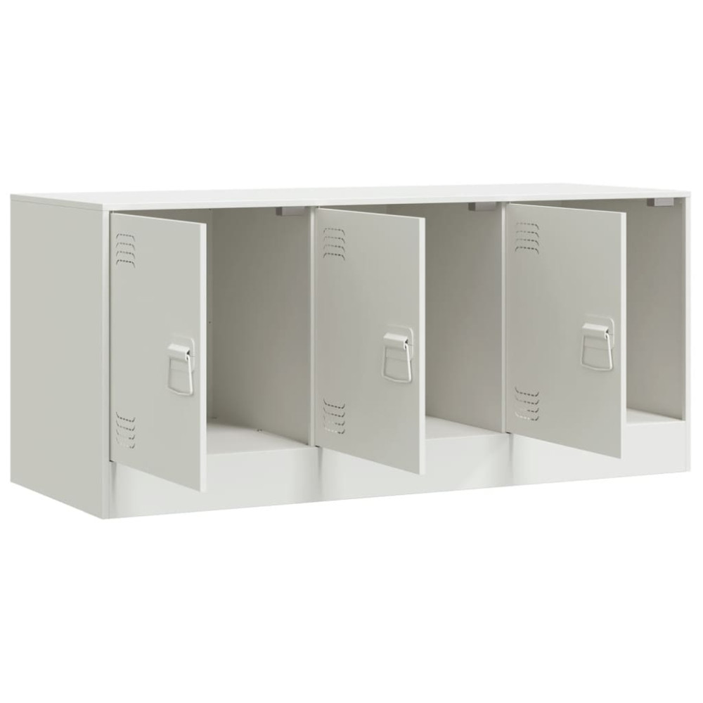 Produktbild för TV-skåp vit 99x39x44 cm stål