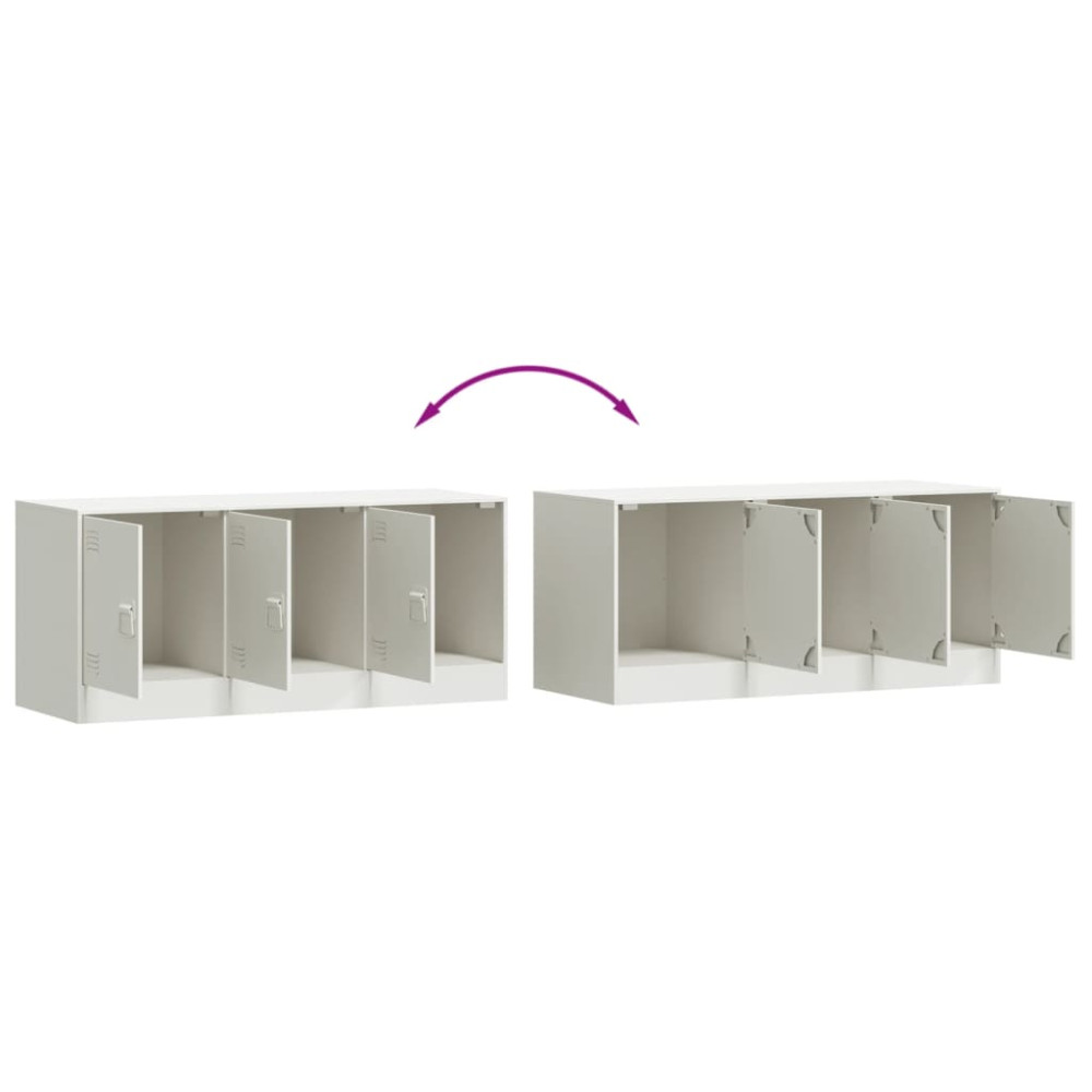 Produktbild för TV-skåp vit 99x39x44 cm stål
