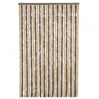 Produktbild för Insektsgardin mörkbrun och beige 118x220 cm chenille