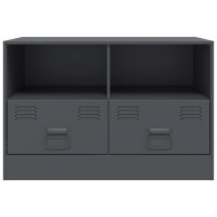 Produktbild för TV-skåp 2 st antracit 67x39x44 cm stål