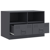 Produktbild för TV-skåp 2 st antracit 67x39x44 cm stål