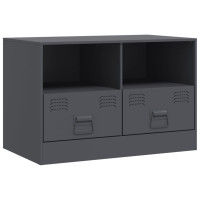 Produktbild för TV-skåp 2 st antracit 67x39x44 cm stål