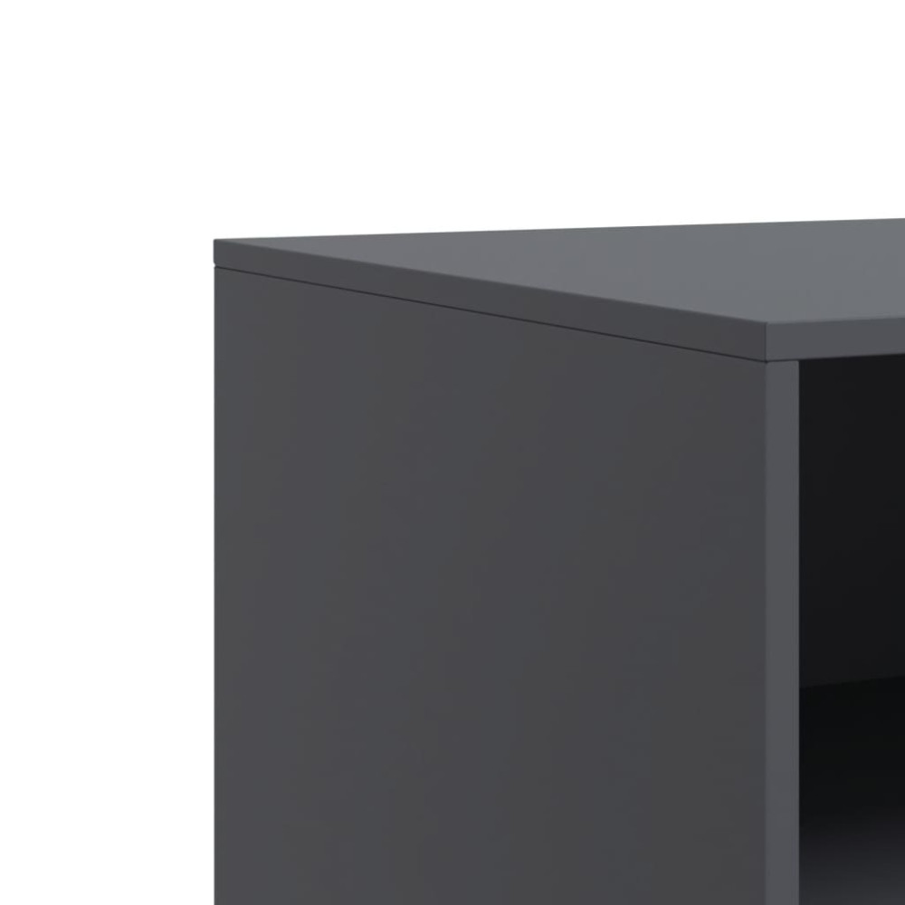 Produktbild för TV-skåp 2 st antracit 67x39x44 cm stål