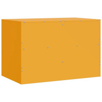 Produktbild för TV-skåp 2 st senapsgul 67x39x44 cm stål
