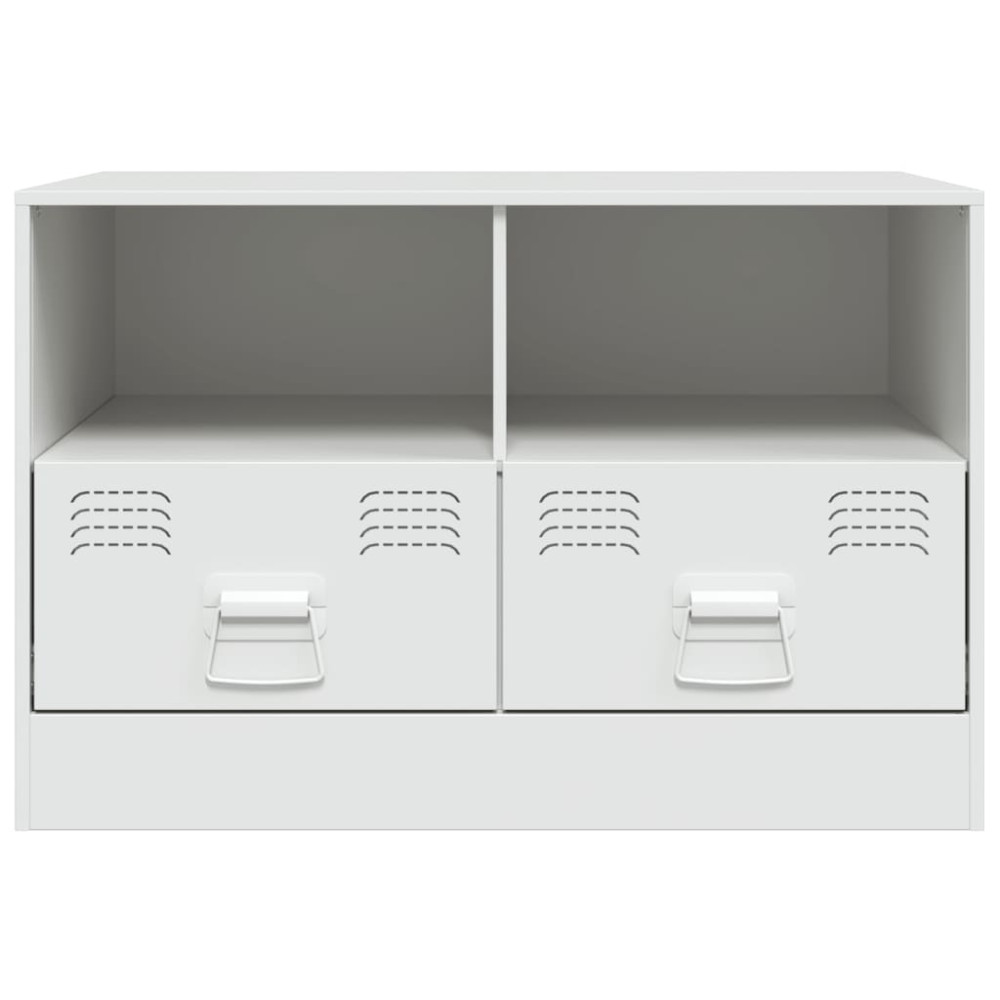 Produktbild för TV-skåp 2 st vit 67x39x44 cm stål