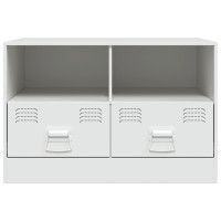 Produktbild för TV-skåp 2 st vit 67x39x44 cm stål