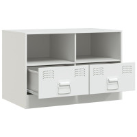 Produktbild för TV-skåp 2 st vit 67x39x44 cm stål