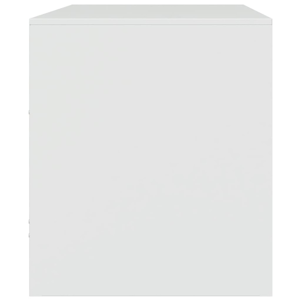 Produktbild för TV-skåp 2 st vit 67x39x44 cm stål