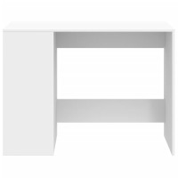 Produktbild för Skrivbord vit 102x50x75 cm konstruerat trä
