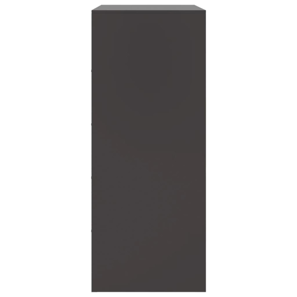 Produktbild för Högskåp svart 67x39x95 cm stål