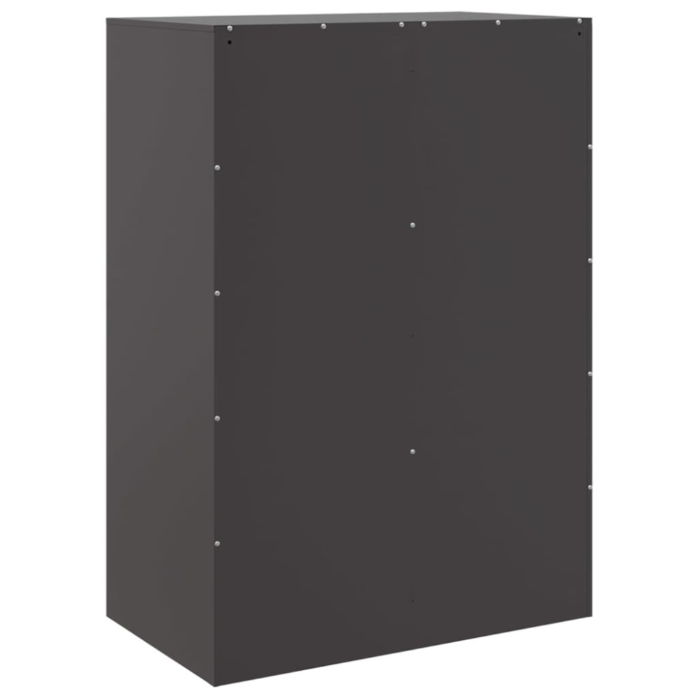 Produktbild för Högskåp svart 67x39x95 cm stål