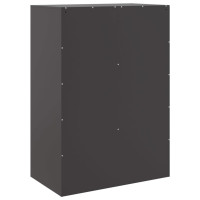 Produktbild för Högskåp svart 67x39x95 cm stål