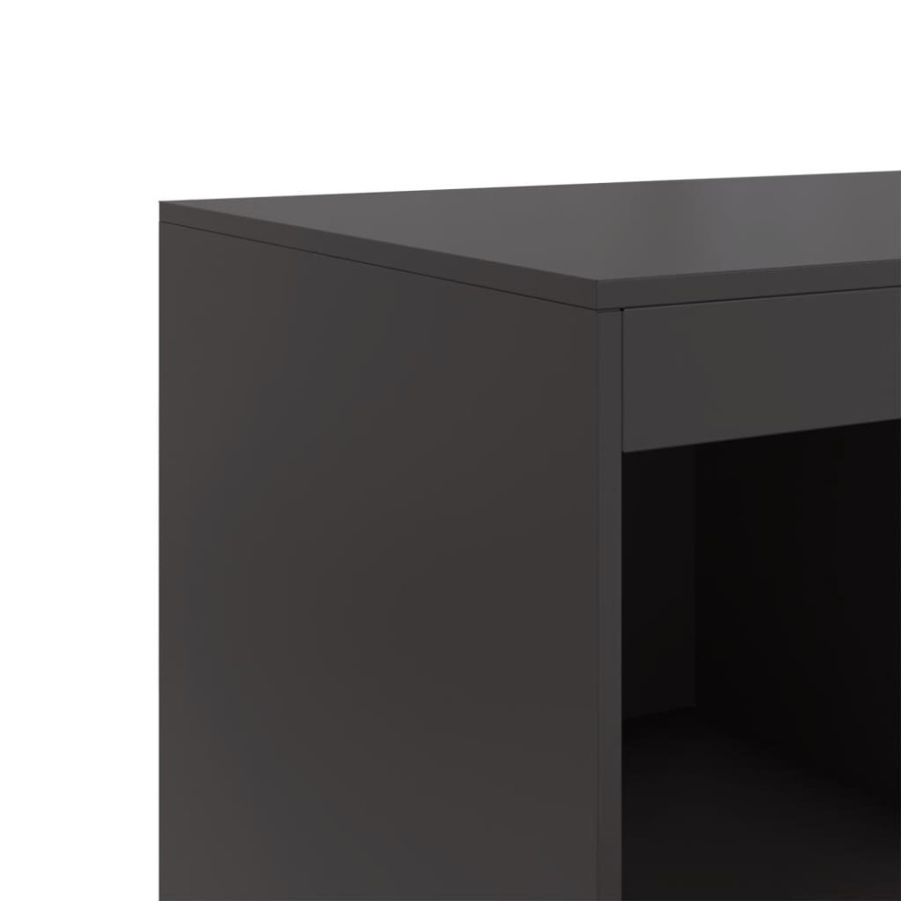 Produktbild för Högskåp svart 67x39x95 cm stål