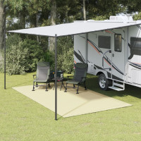 Produktbild för Campingmatta gräddvit 4x2,5 m
