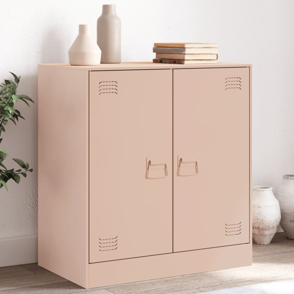 Produktbild för Skänk rosa 67x39x73 cm stål