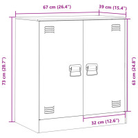 Produktbild för Skänk rosa 67x39x73 cm stål