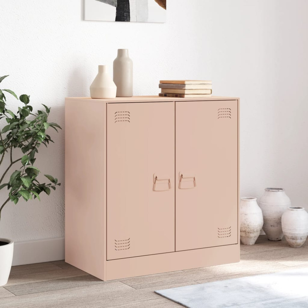 Produktbild för Skänk rosa 67x39x73 cm stål