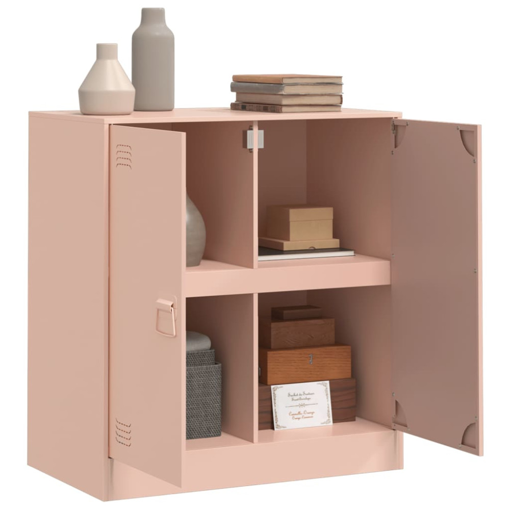 Produktbild för Skänk rosa 67x39x73 cm stål