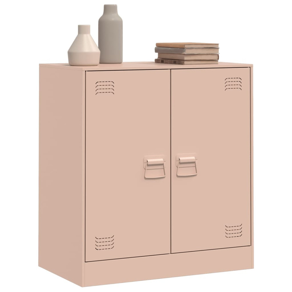 Produktbild för Skänk rosa 67x39x73 cm stål