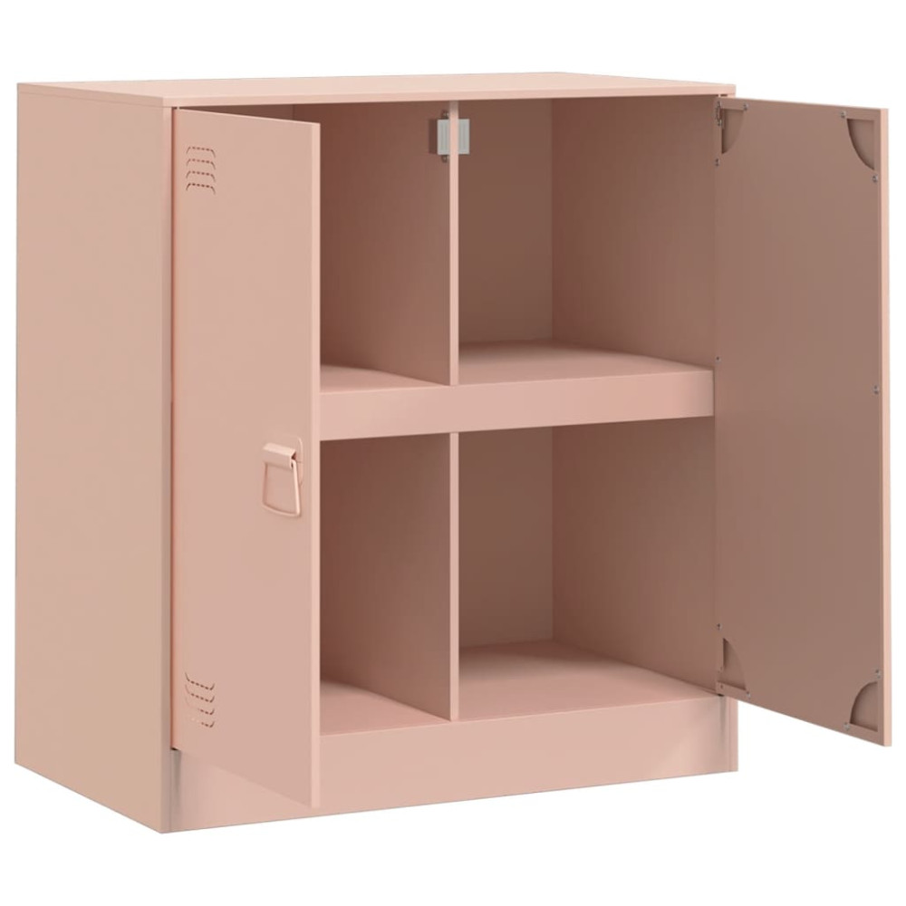 Produktbild för Skänk rosa 67x39x73 cm stål