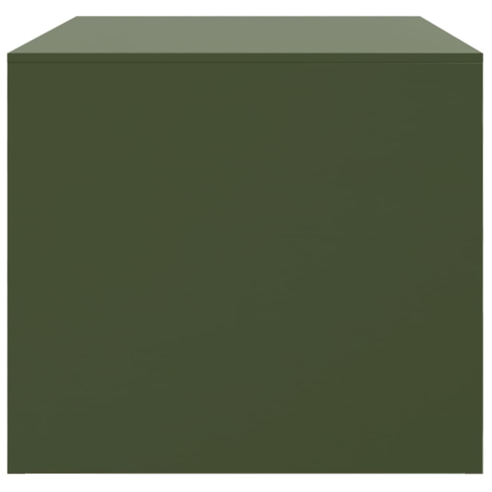 Produktbild för Soffbord olivgrön 67x50x44 cm stål