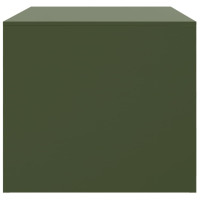 Produktbild för Soffbord olivgrön 67x50x44 cm stål
