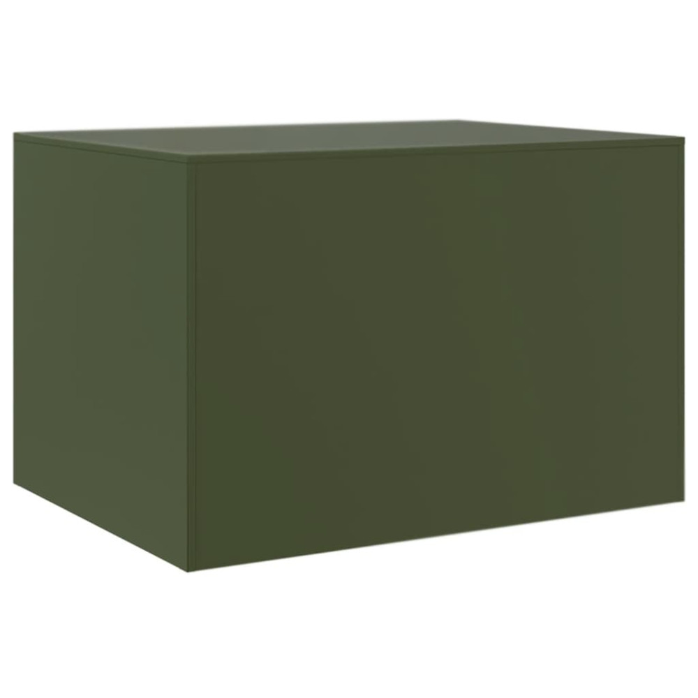Produktbild för Soffbord olivgrön 67x50x44 cm stål