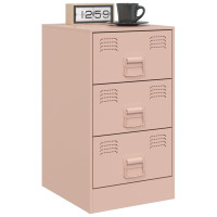 Produktbild för Sängskåp 2 st rosa 34,5x39x62 cm stål