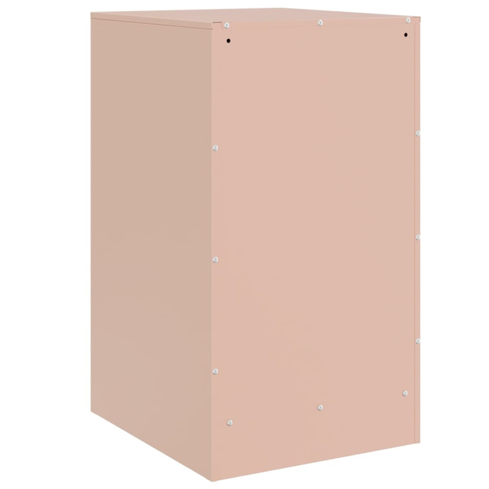 Produktbild för Sängskåp 2 st rosa 34,5x39x62 cm stål