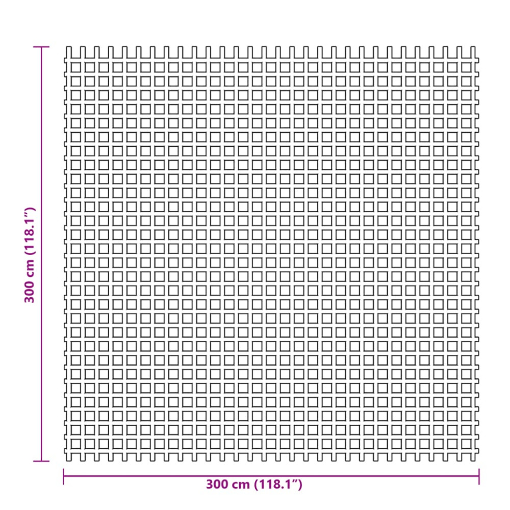 Produktbild för Tältmatta antracit 3x3 m