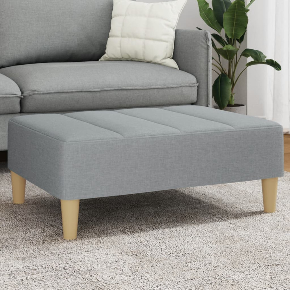 Produktbild för Fotpall Ljusgrå 77x55x31 cm tyg