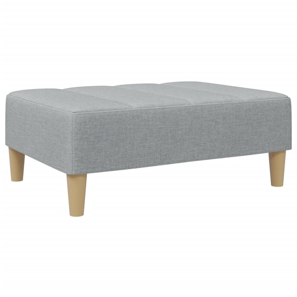 Produktbild för Fotpall Ljusgrå 77x55x31 cm tyg