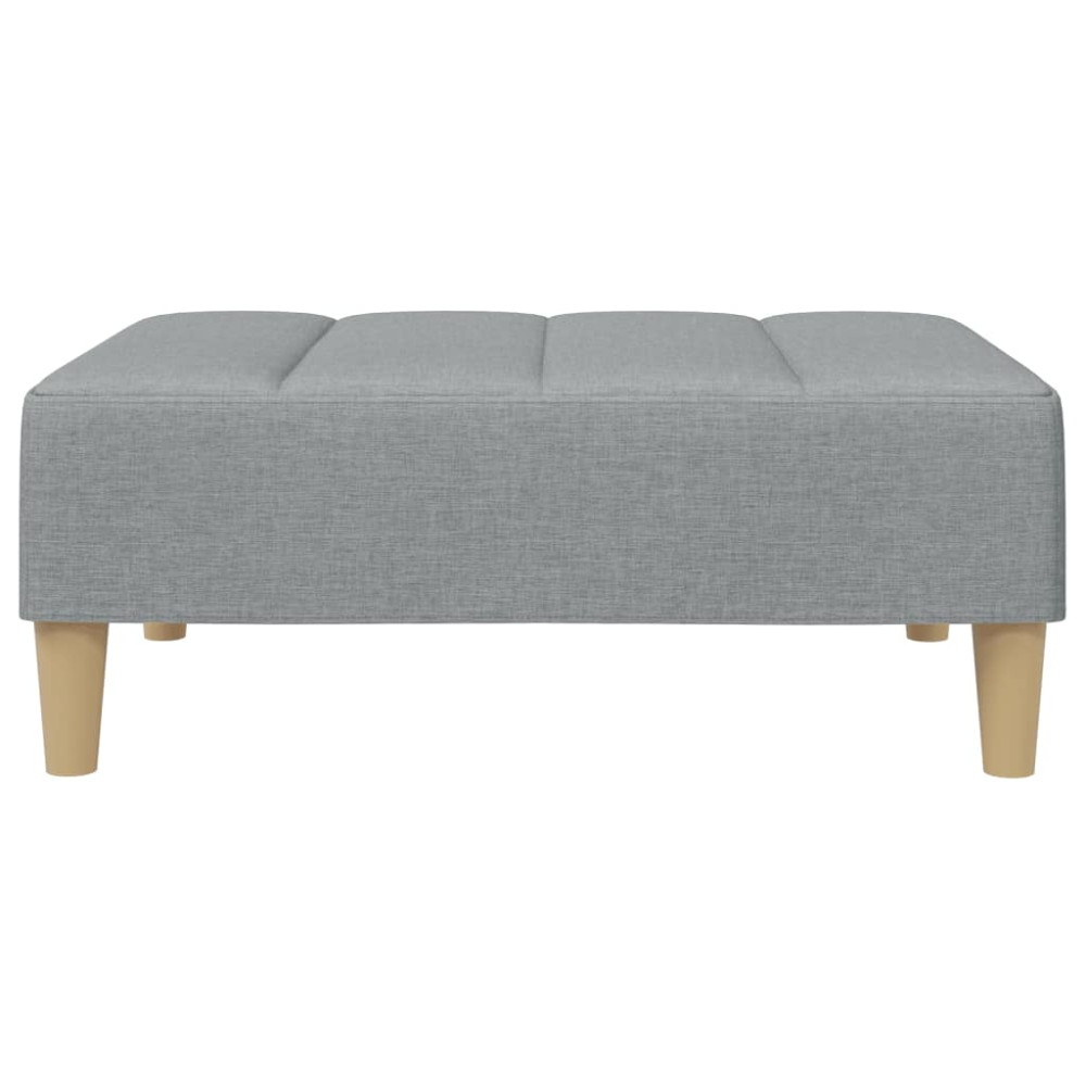 Produktbild för Fotpall Ljusgrå 77x55x31 cm tyg