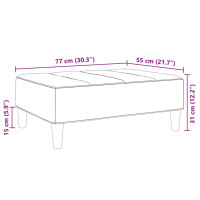 Produktbild för Fotpall Ljusgrå 77x55x31 cm tyg