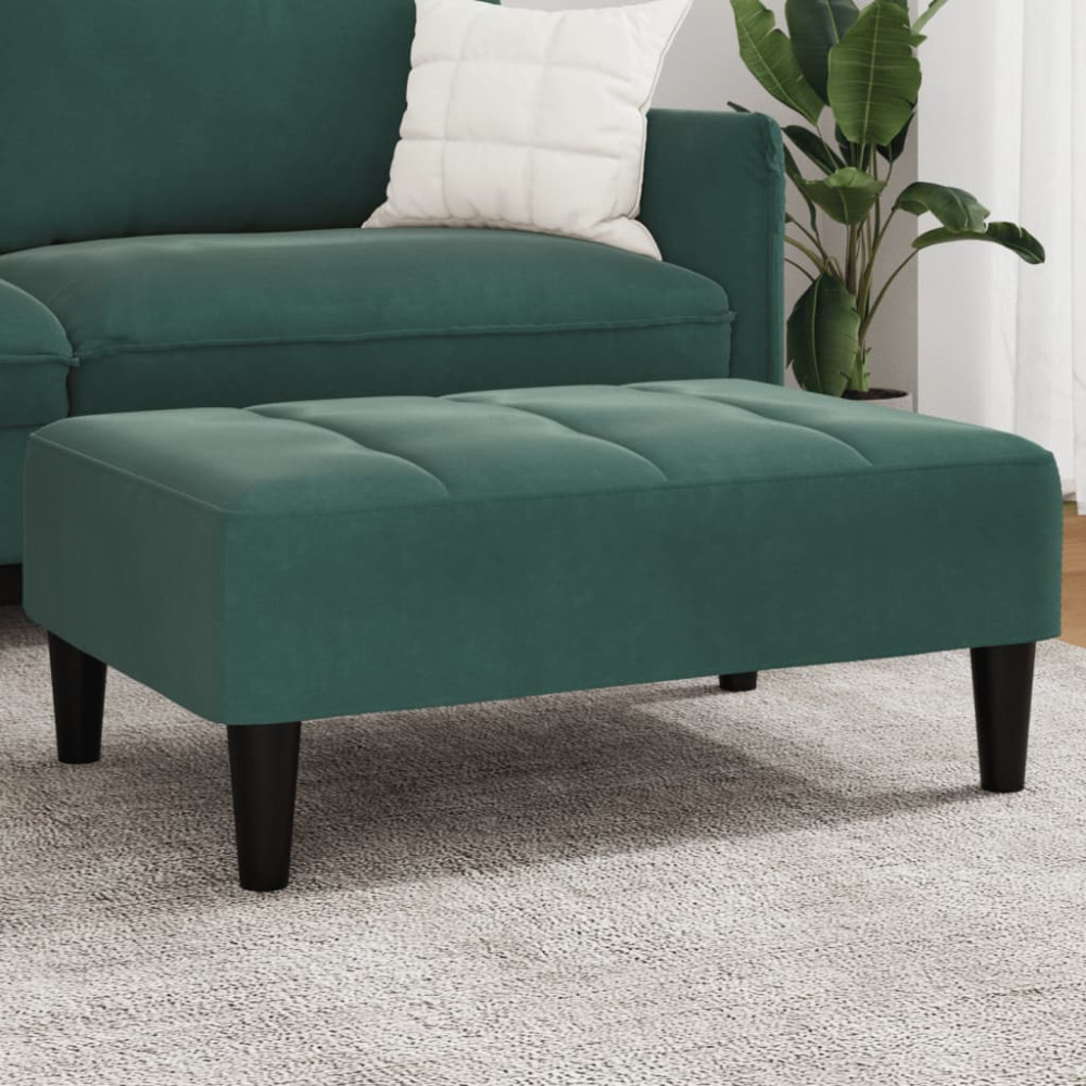 Produktbild för Fotpall mörkgrön 77x55x31 cm sammet
