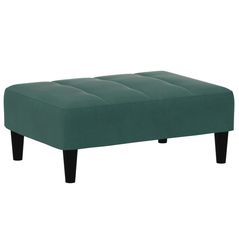 Produktbild för Fotpall mörkgrön 77x55x31 cm sammet