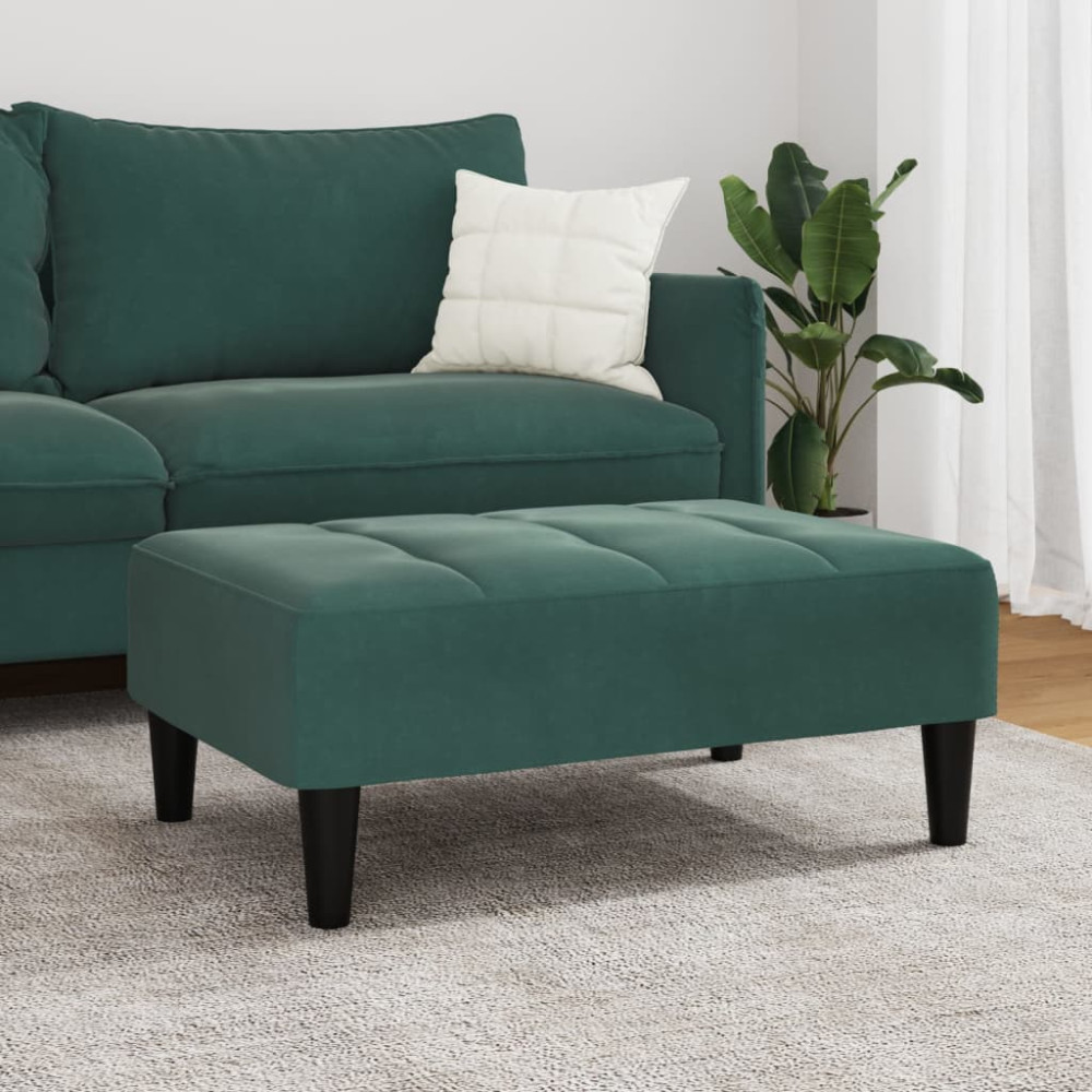 Produktbild för Fotpall mörkgrön 77x55x31 cm sammet