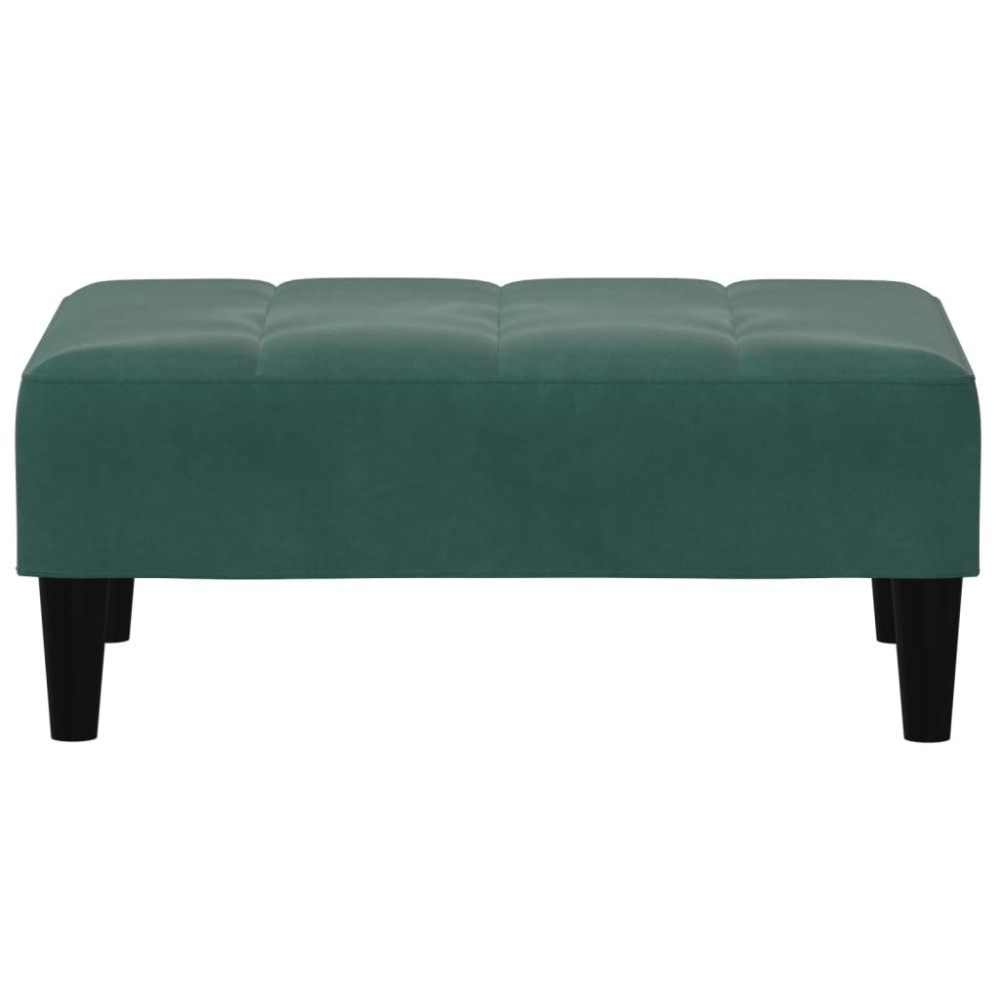 Produktbild för Fotpall mörkgrön 77x55x31 cm sammet