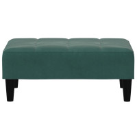 Produktbild för Fotpall mörkgrön 77x55x31 cm sammet