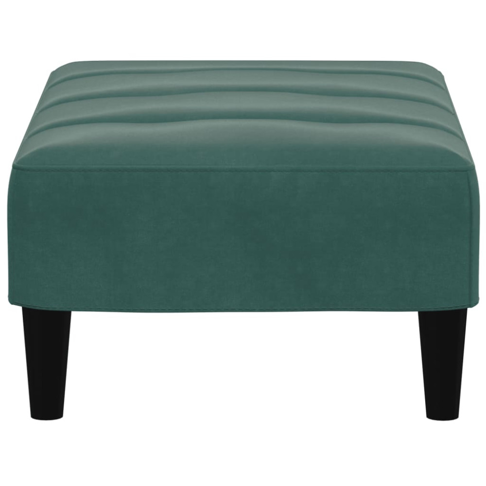 Produktbild för Fotpall mörkgrön 77x55x31 cm sammet
