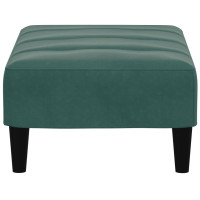 Produktbild för Fotpall mörkgrön 77x55x31 cm sammet