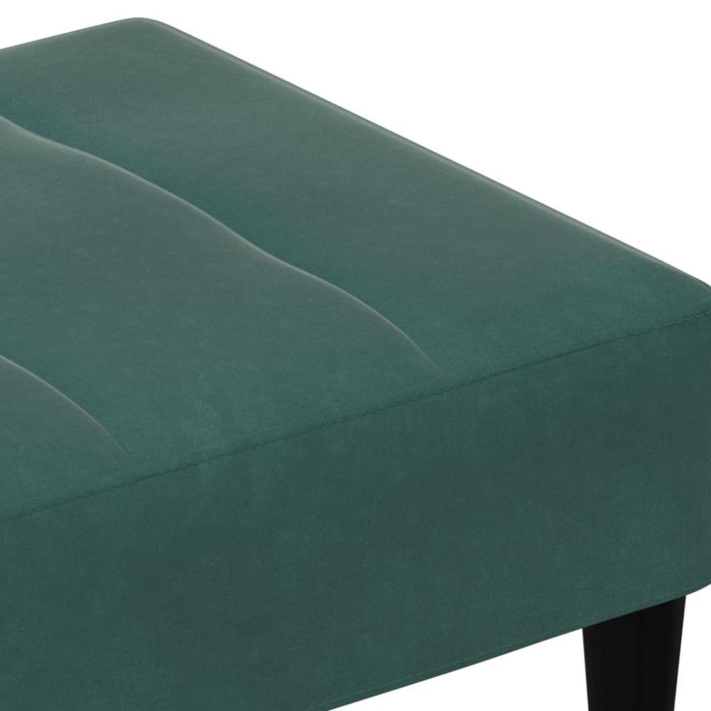 Produktbild för Fotpall mörkgrön 77x55x31 cm sammet