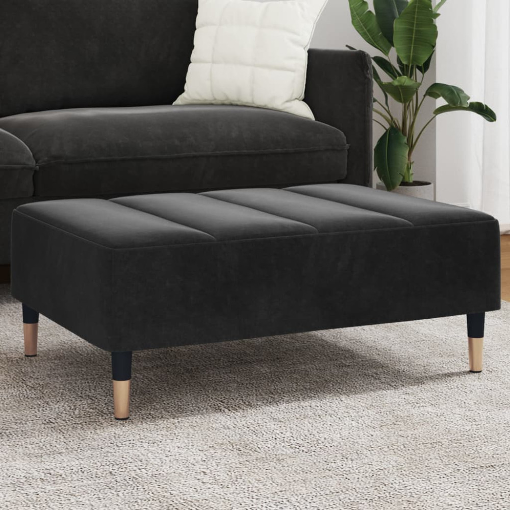 Produktbild för Fotpall svart 77x55x31 cm sammet